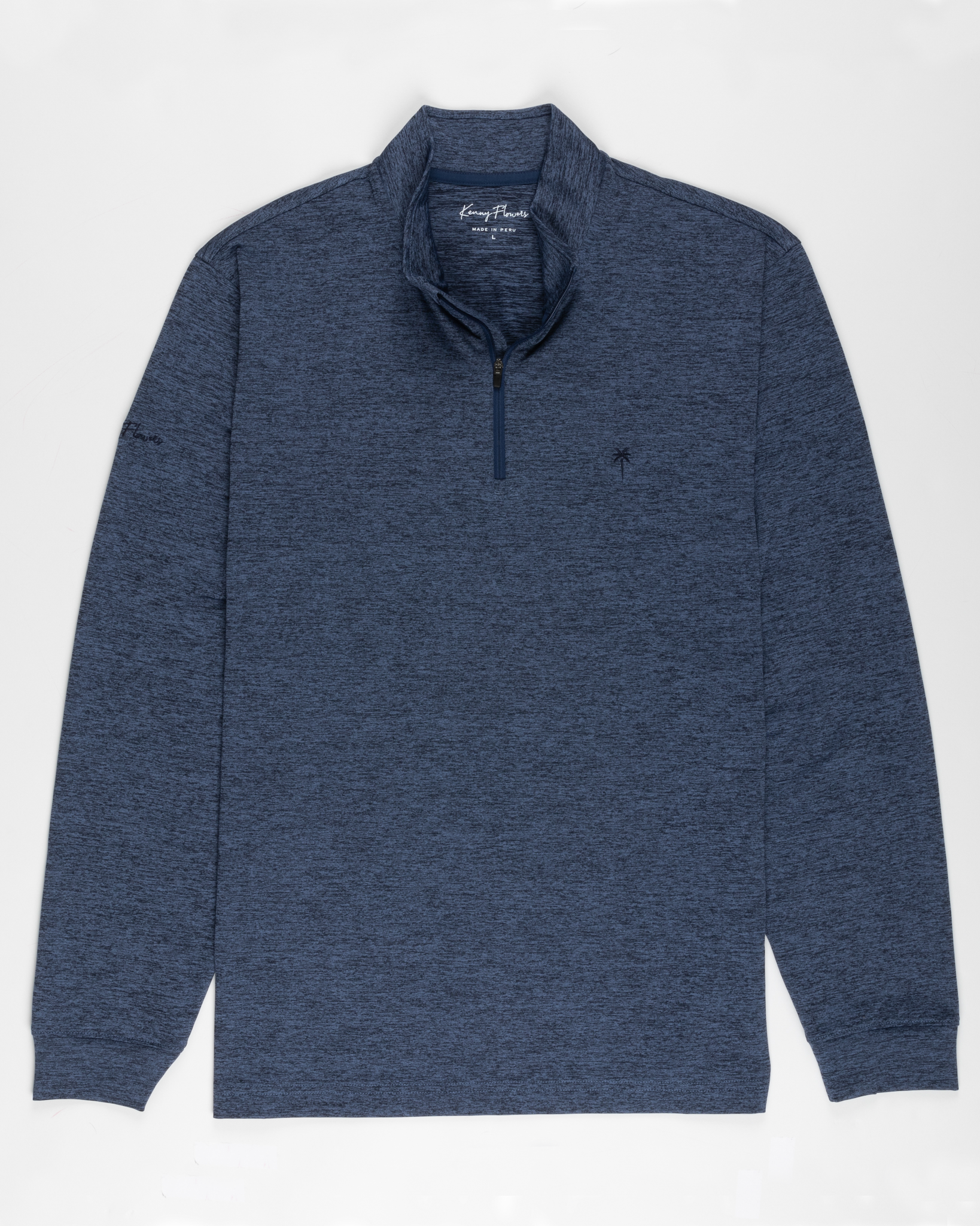 The Pacific Chill - Heathered Navy Quarter Zip Pullover